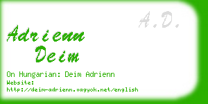 adrienn deim business card